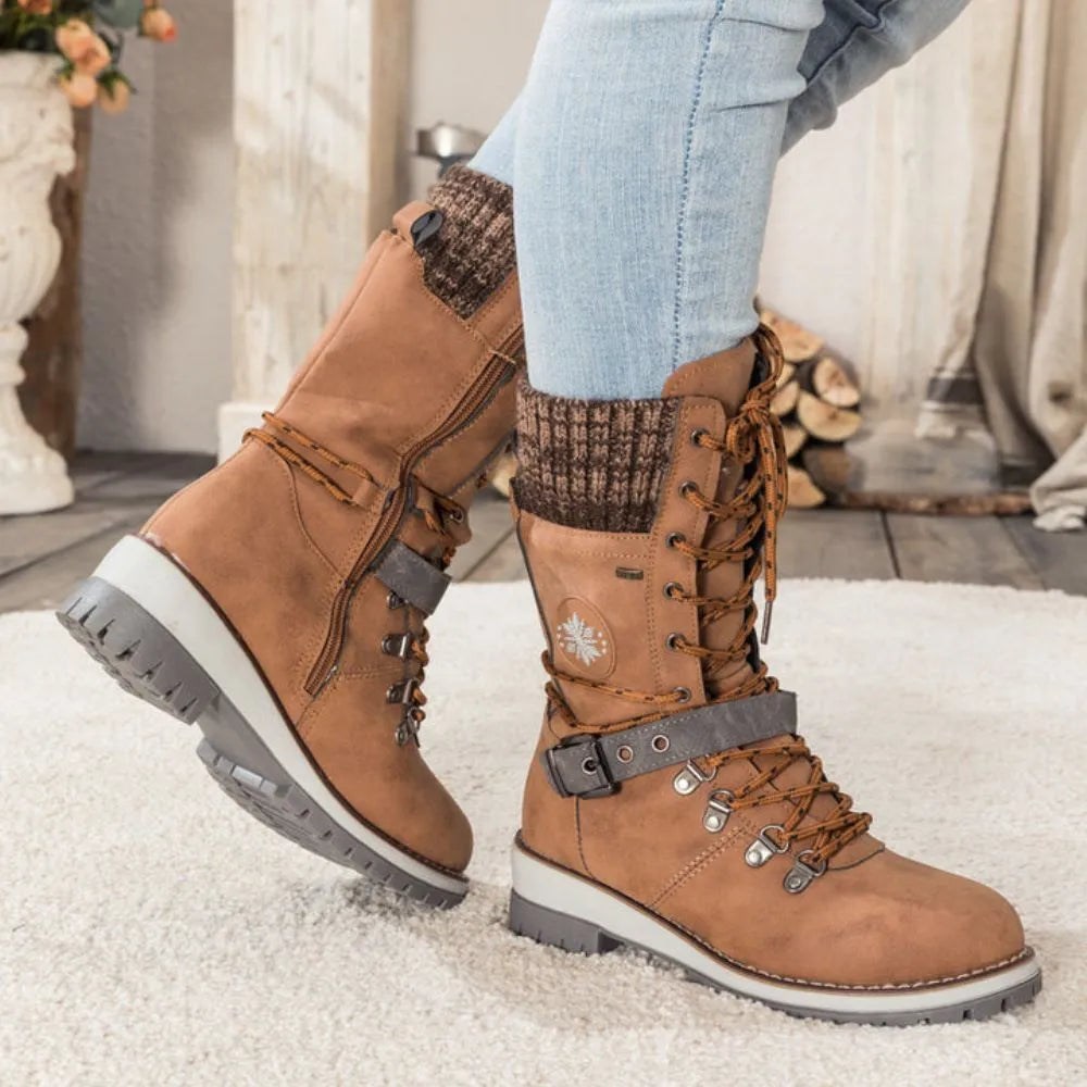 Orthopädische Damen Winterstiefel – Orthopädisch, Warm, Wasserdicht & Rutschfest - Braun