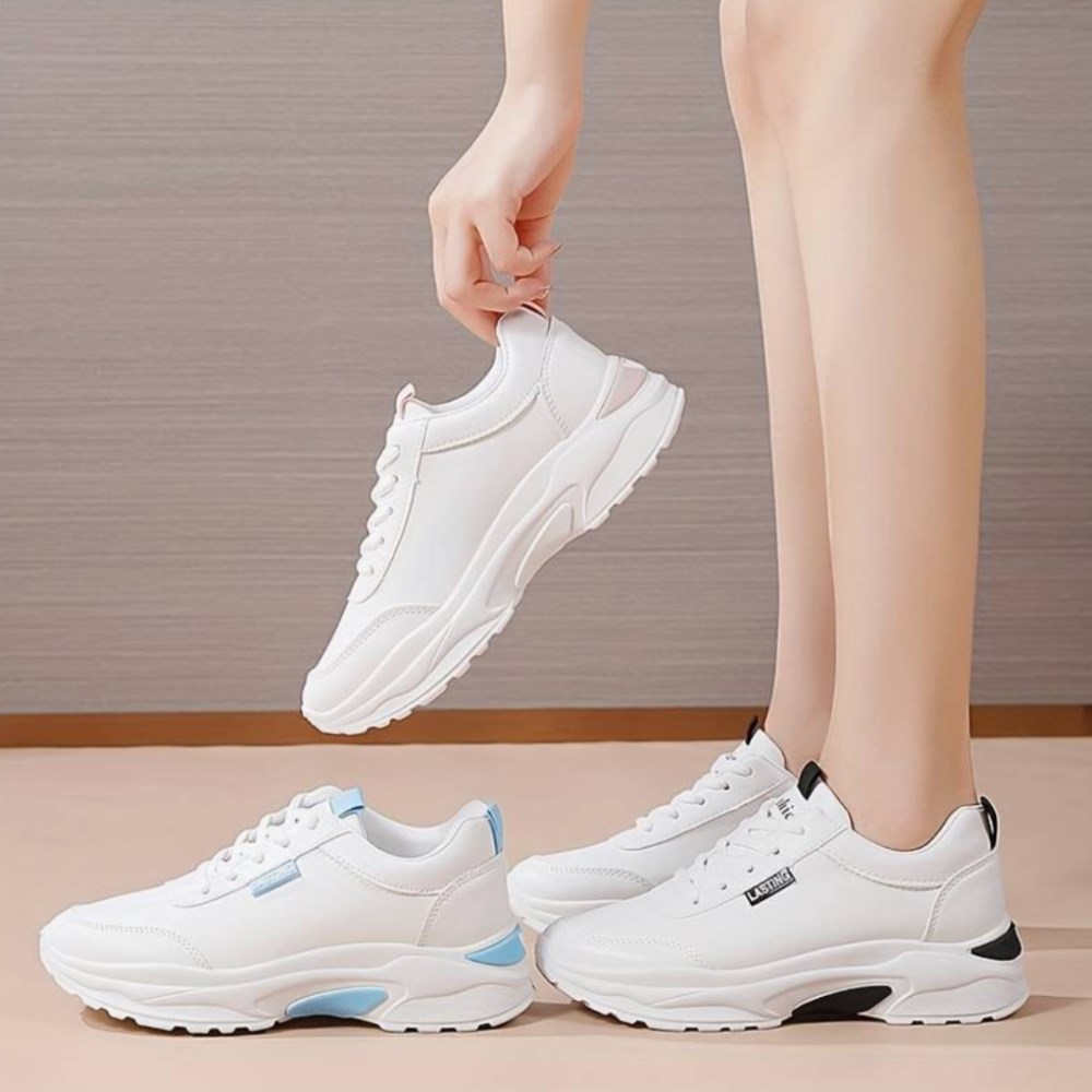 Orthopädische Lasting Schuhe - Weiß/Rosa