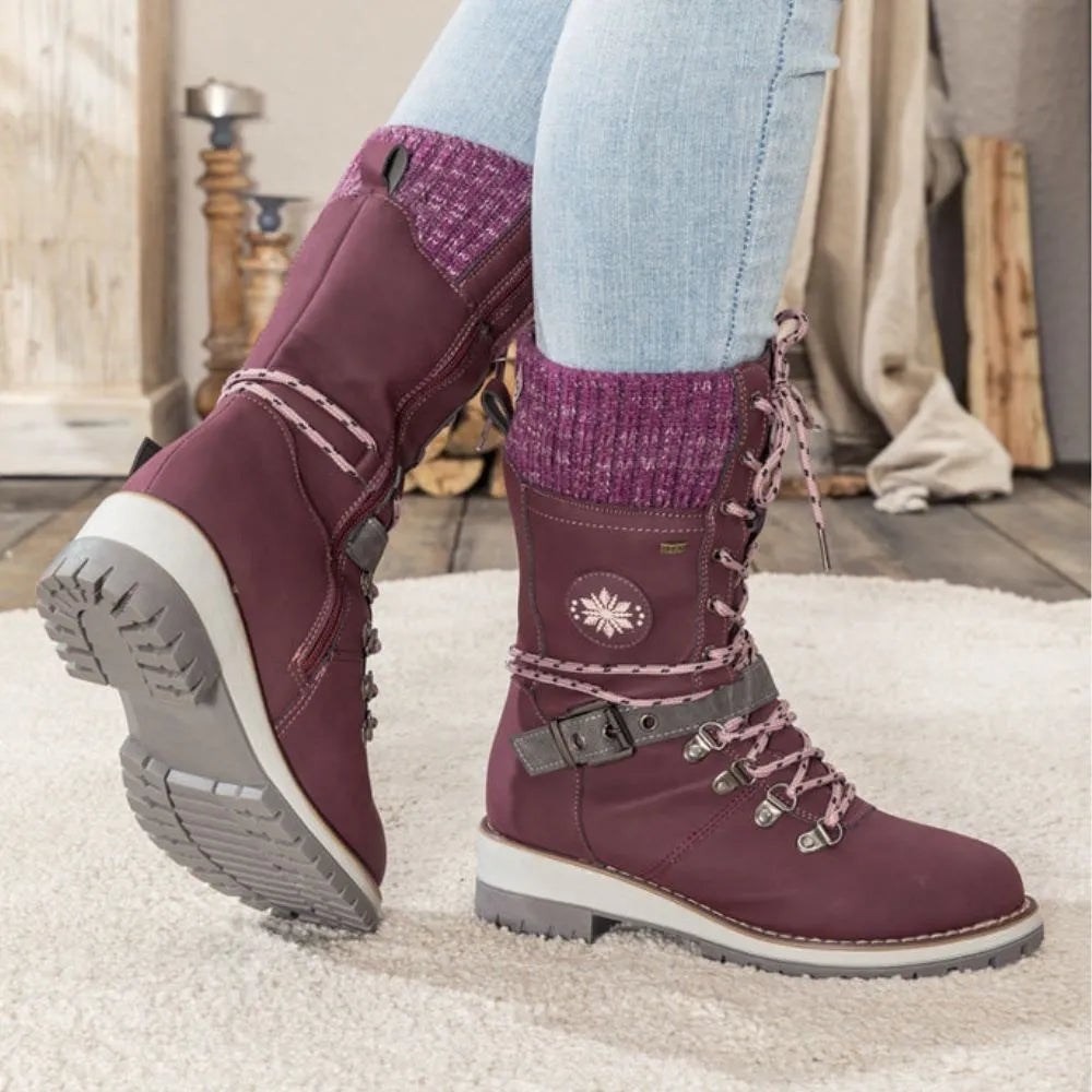 Orthopädische Damen Winterstiefel – Orthopädisch, Warm, Wasserdicht & Rutschfest - Violett