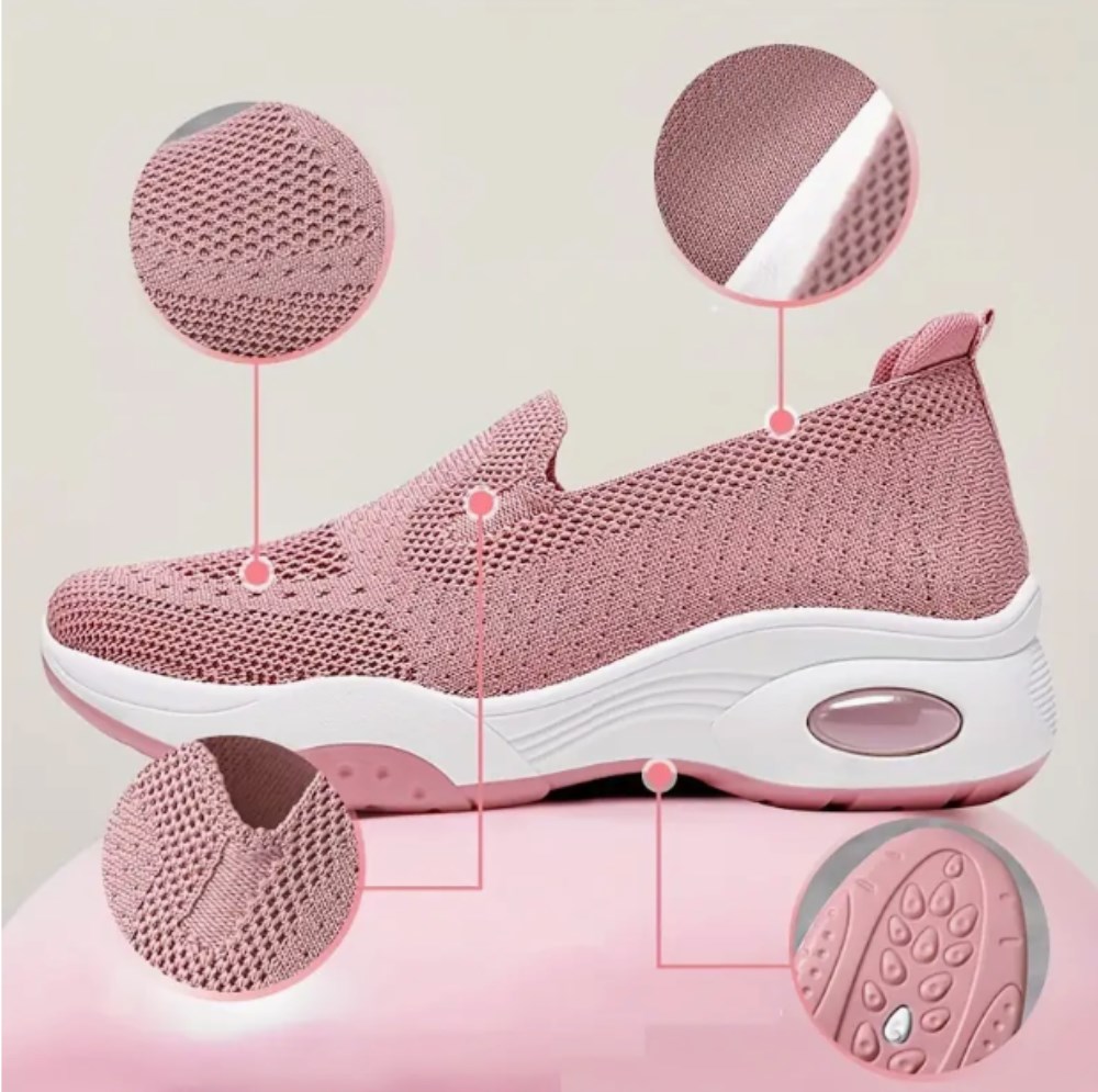 Orthopädische Slip-On Sneakers - Rosa