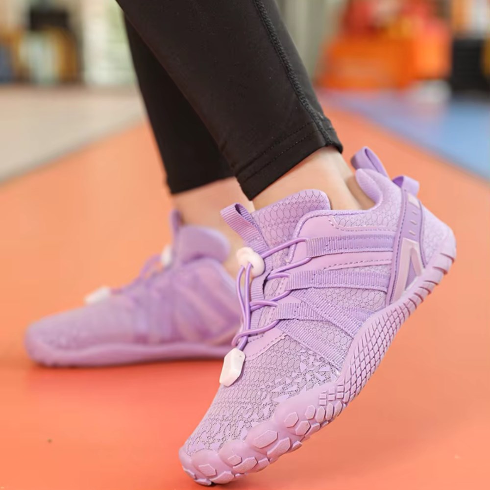 Orthopädische Flexible Barfußschuhe für Kinderfüße - FlexiFit Active - Lila