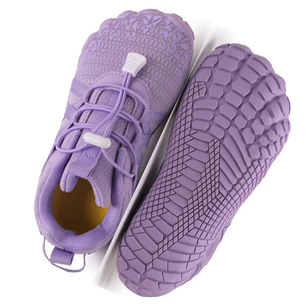 Orthopädische Flexible Barfußschuhe für Kinderfüße - FlexiFit Active - Lila