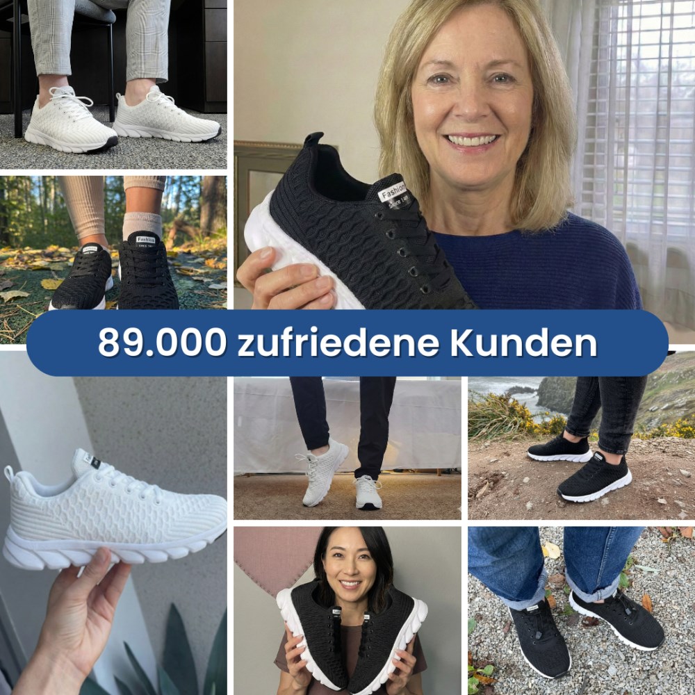 Orthopädische Damen Sneaker mit Komfort - Schwarz