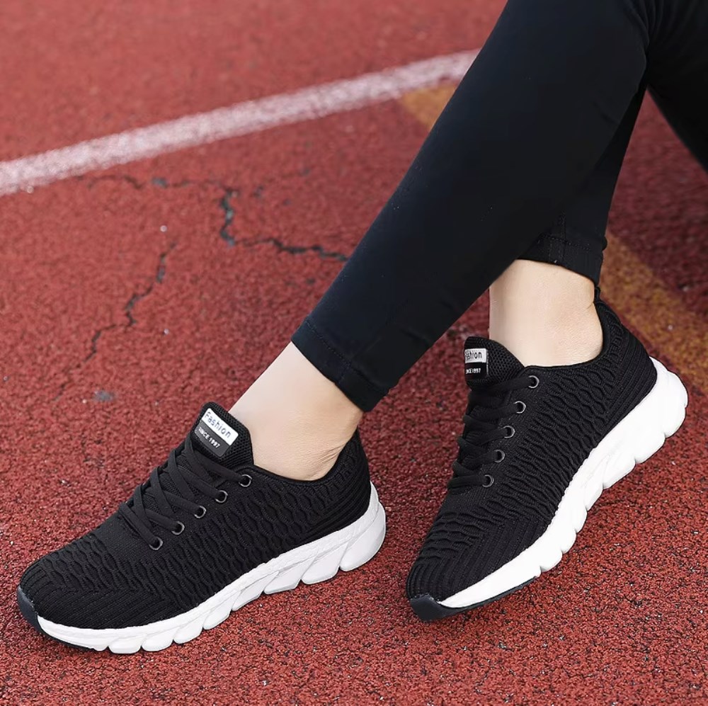 Orthopädische Damen Sneaker mit Komfort - Schwarz