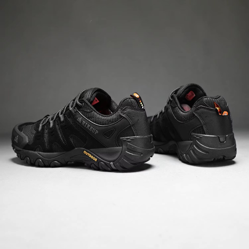 Orthopädische Herren Wanderschuhe – HikeUp Outdoor-Schuhe für Abenteuer - Schwarz