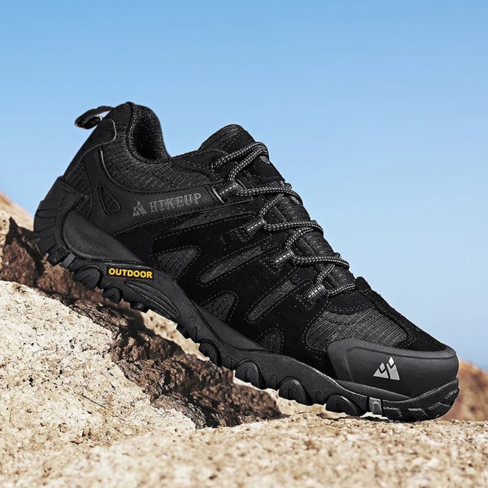 Orthopädische Herren Wanderschuhe – HikeUp Outdoor-Schuhe für Abenteuer - Schwarz