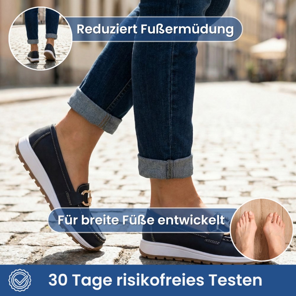 Orthopädische Stilvolle Damen-Loafers - Schwarz