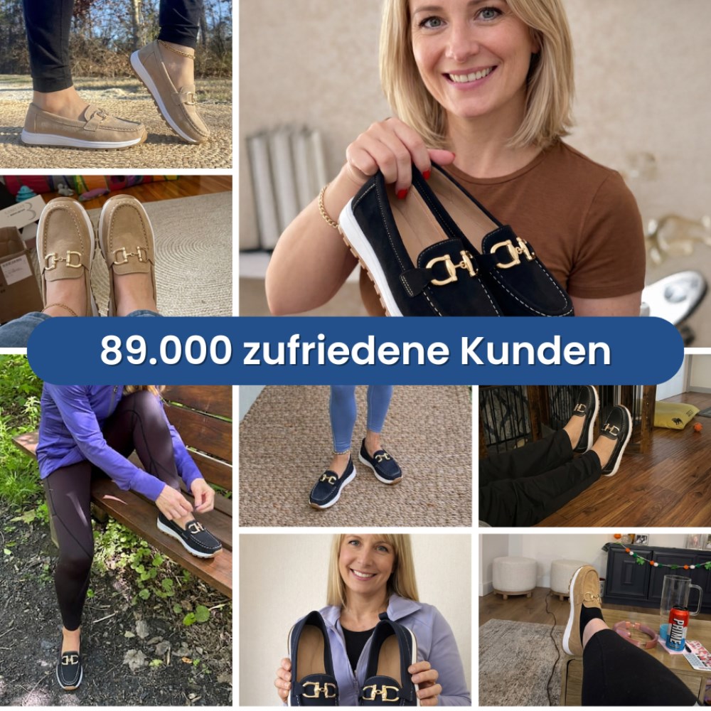 Orthopädische Stilvolle Damen-Loafers - Schwarz