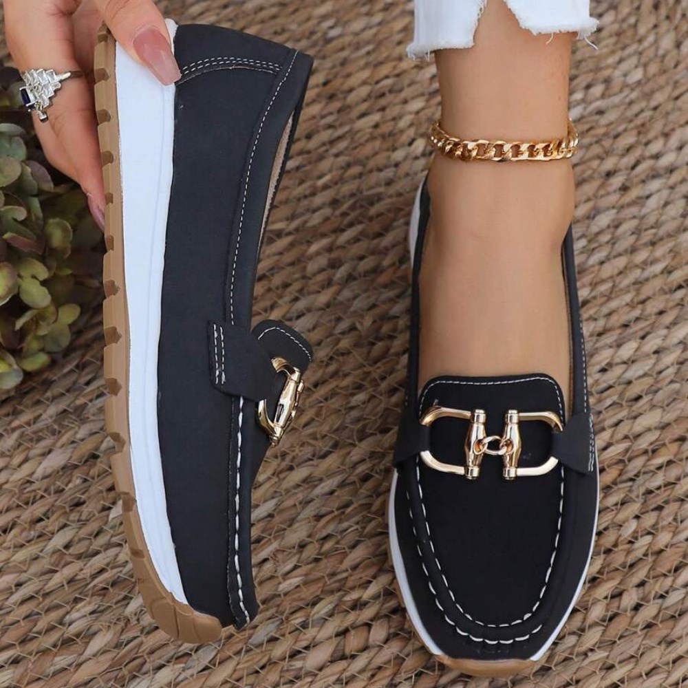 Orthopädische Stilvolle Damen-Loafers - Schwarz