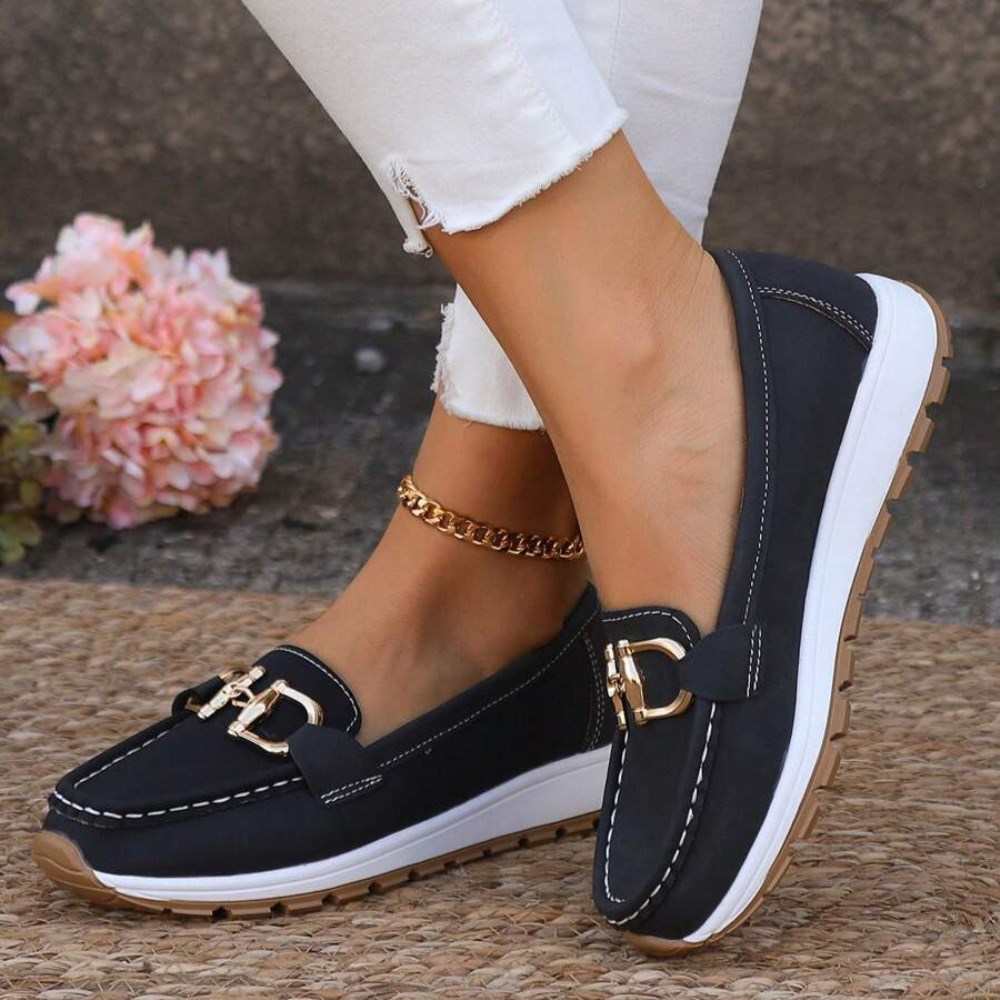 Orthopädische Stilvolle Damen-Loafers - Schwarz