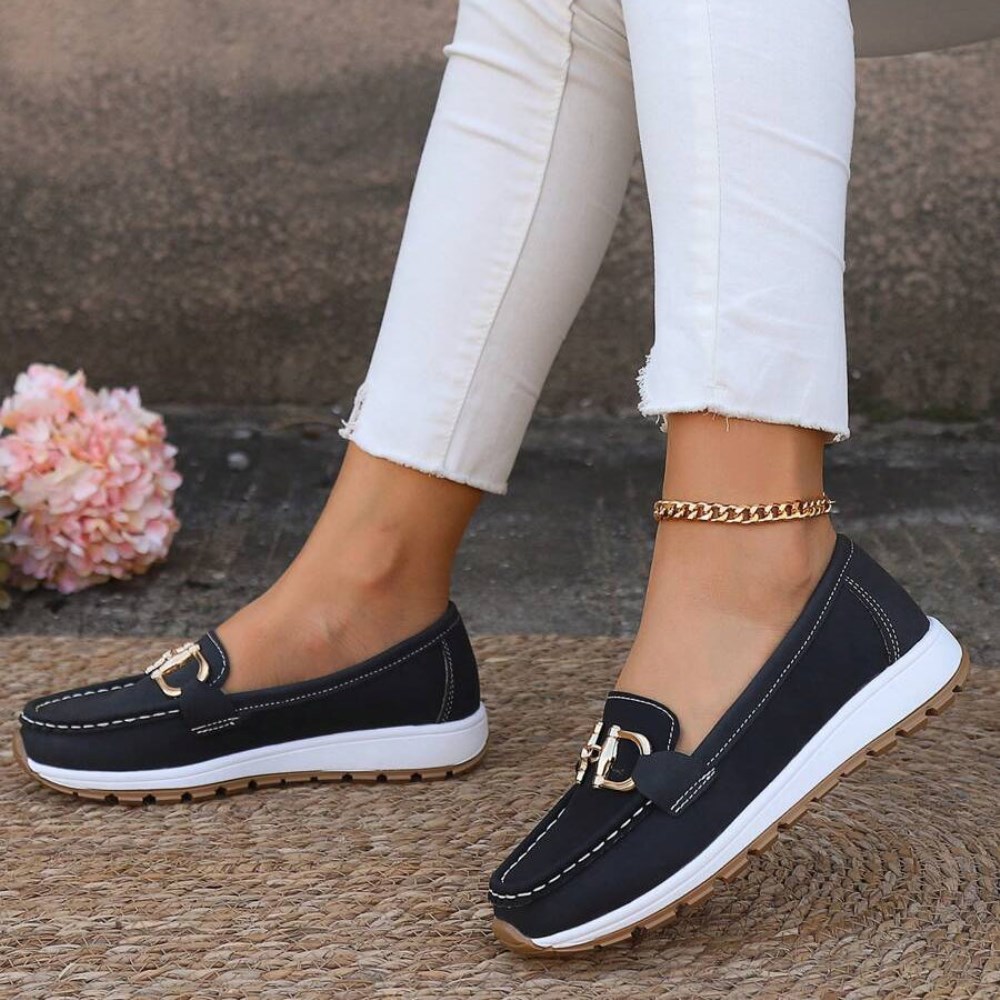 Orthopädische Stilvolle Damen-Loafers - Schwarz