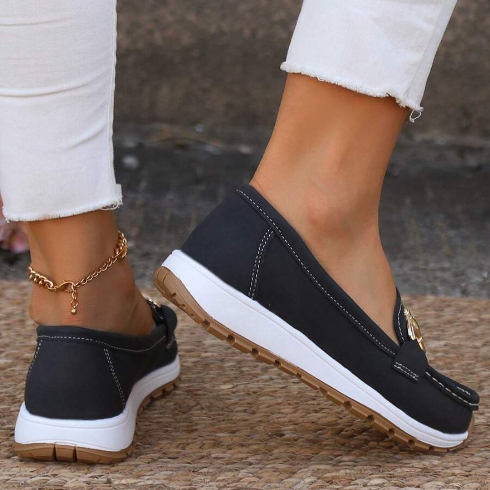 Orthopädische Stilvolle Damen-Loafers - Schwarz