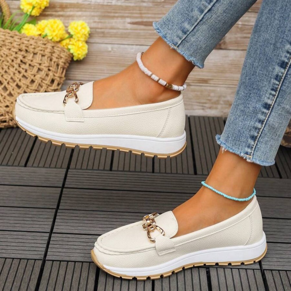 Orthopädische Stilvolle Damen-Loafers - Weiß