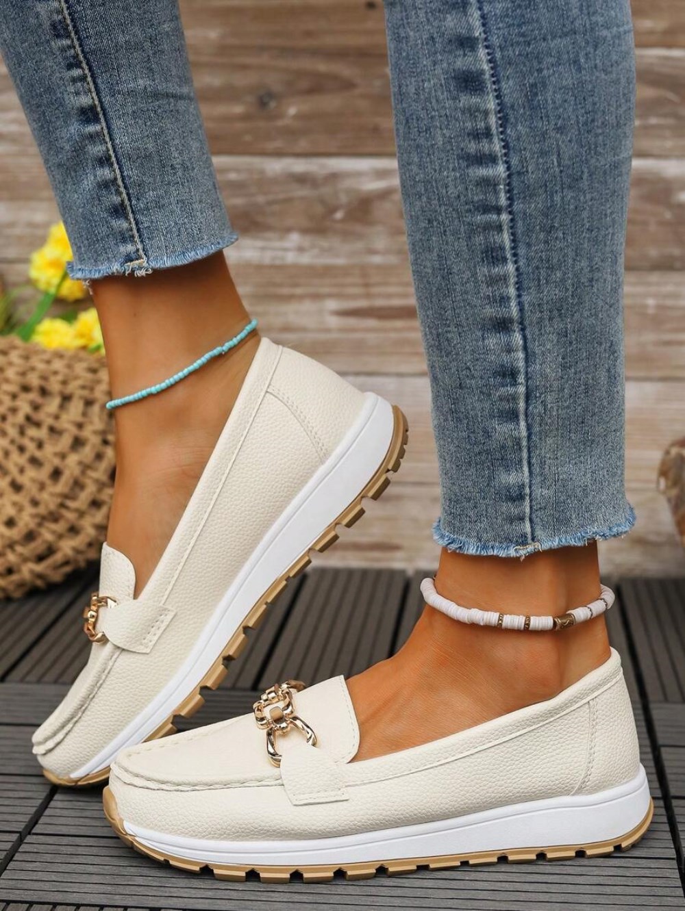 Orthopädische Stilvolle Damen-Loafers - Weiß